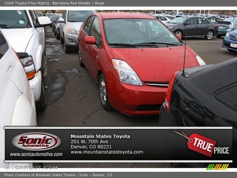 Barcelona Red Metallic / Beige 2006 Toyota Prius Hybrid