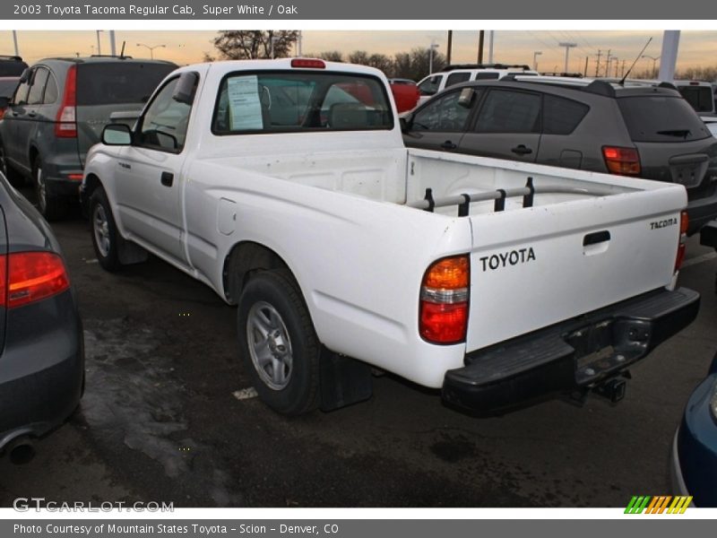 Super White / Oak 2003 Toyota Tacoma Regular Cab
