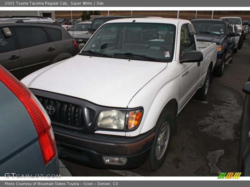 Super White / Oak 2003 Toyota Tacoma Regular Cab