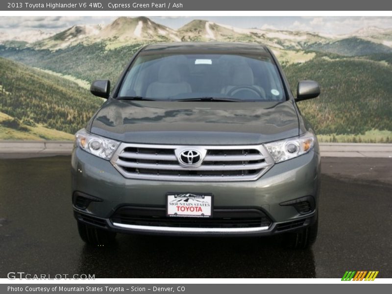 Cypress Green Pearl / Ash 2013 Toyota Highlander V6 4WD