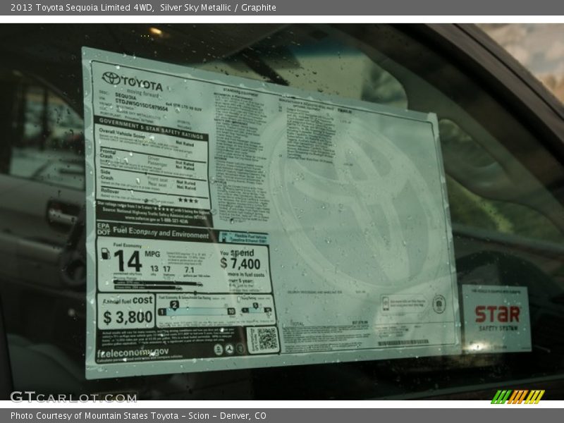 Silver Sky Metallic / Graphite 2013 Toyota Sequoia Limited 4WD