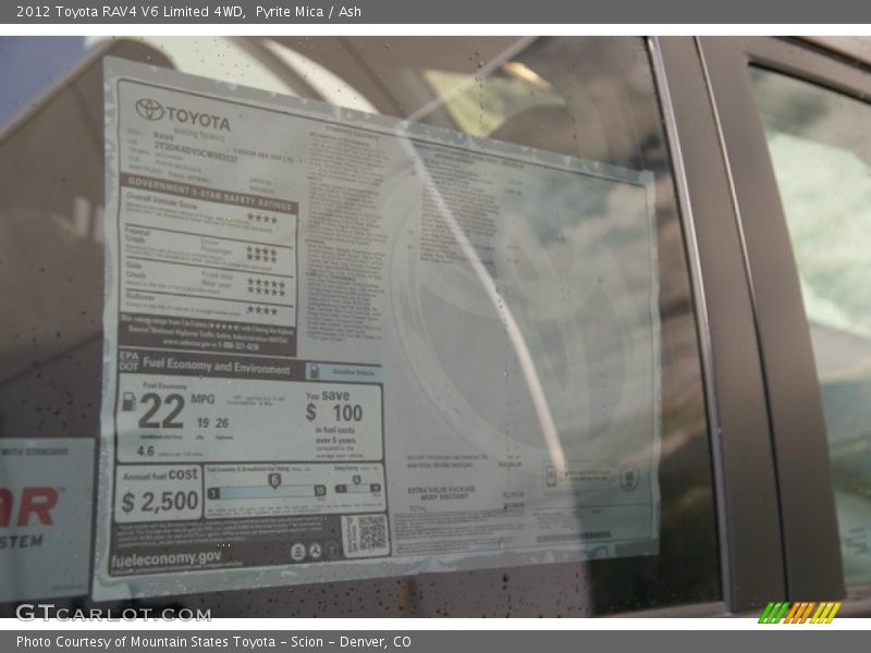Pyrite Mica / Ash 2012 Toyota RAV4 V6 Limited 4WD