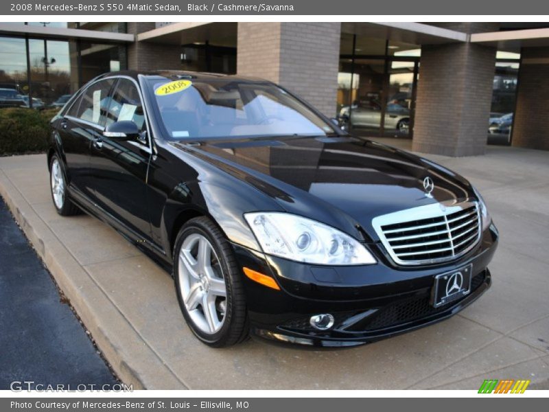 Black / Cashmere/Savanna 2008 Mercedes-Benz S 550 4Matic Sedan