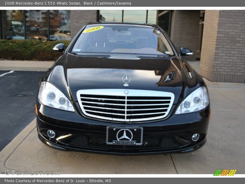 Black / Cashmere/Savanna 2008 Mercedes-Benz S 550 4Matic Sedan
