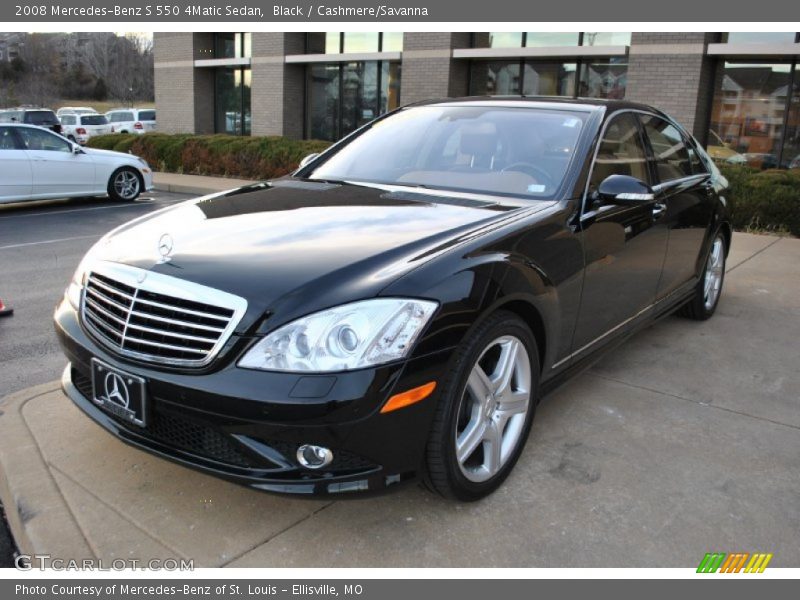 Black / Cashmere/Savanna 2008 Mercedes-Benz S 550 4Matic Sedan