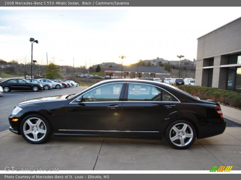 Black / Cashmere/Savanna 2008 Mercedes-Benz S 550 4Matic Sedan