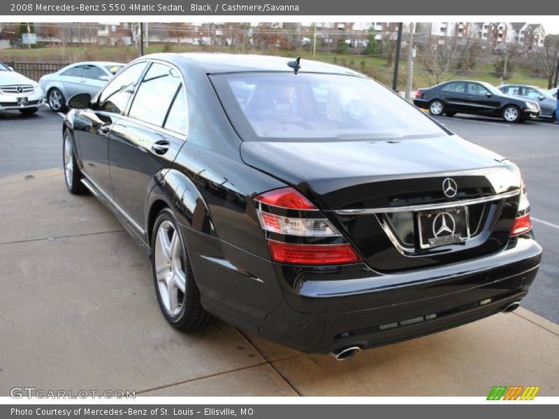 Black / Cashmere/Savanna 2008 Mercedes-Benz S 550 4Matic Sedan