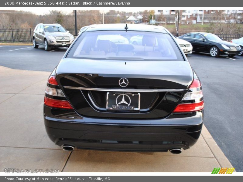 Black / Cashmere/Savanna 2008 Mercedes-Benz S 550 4Matic Sedan