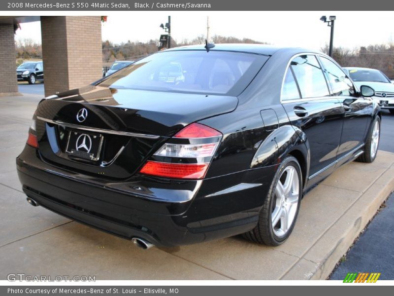 Black / Cashmere/Savanna 2008 Mercedes-Benz S 550 4Matic Sedan