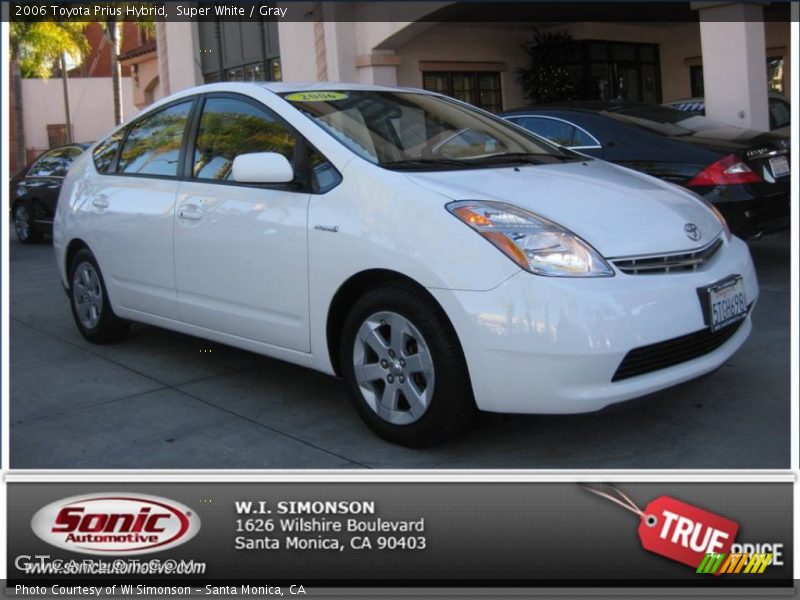 Super White / Gray 2006 Toyota Prius Hybrid