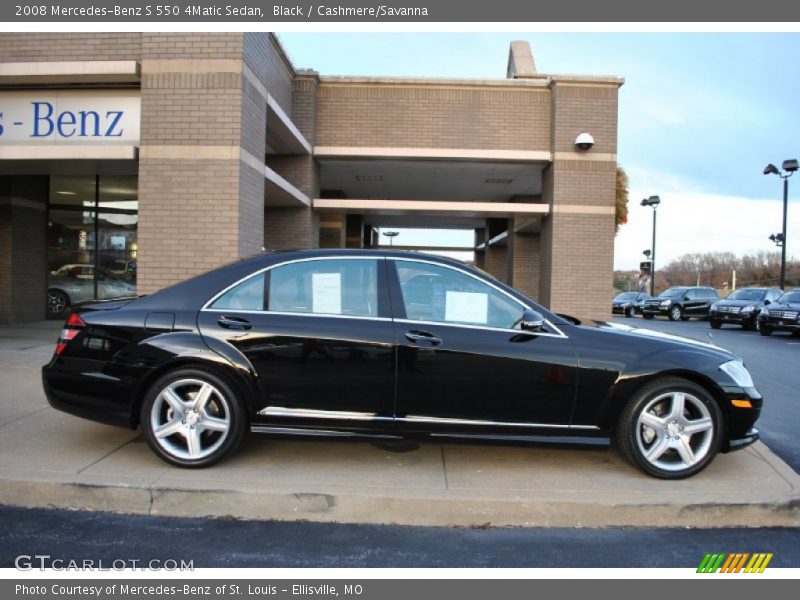 Black / Cashmere/Savanna 2008 Mercedes-Benz S 550 4Matic Sedan