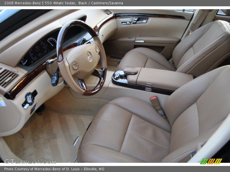 Black / Cashmere/Savanna 2008 Mercedes-Benz S 550 4Matic Sedan