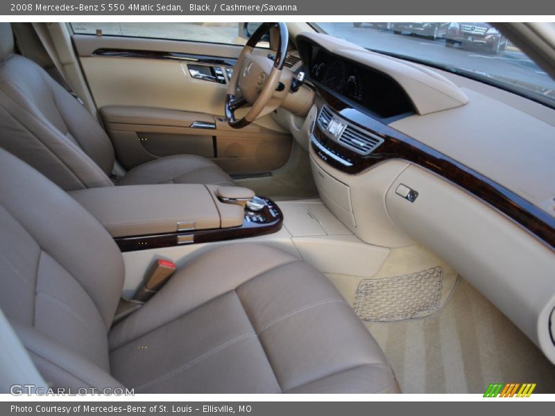 Black / Cashmere/Savanna 2008 Mercedes-Benz S 550 4Matic Sedan