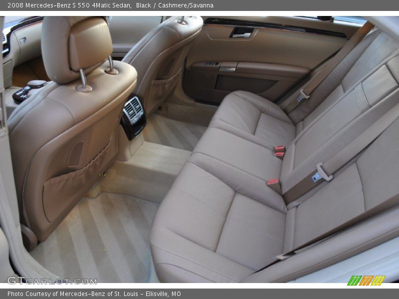 Black / Cashmere/Savanna 2008 Mercedes-Benz S 550 4Matic Sedan