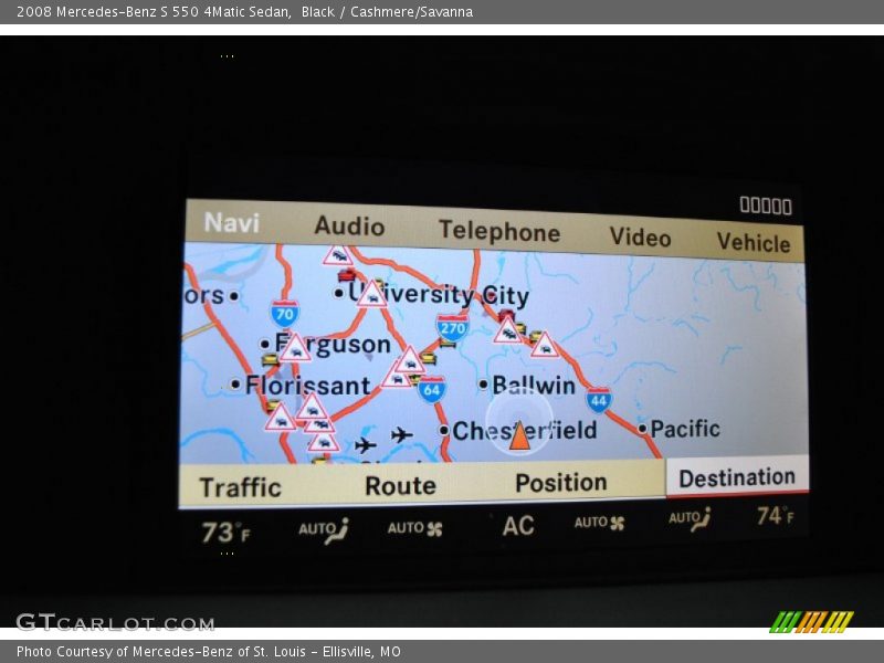 Black / Cashmere/Savanna 2008 Mercedes-Benz S 550 4Matic Sedan