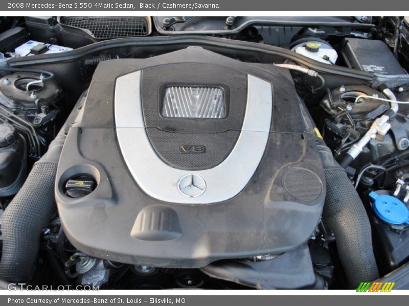 Black / Cashmere/Savanna 2008 Mercedes-Benz S 550 4Matic Sedan