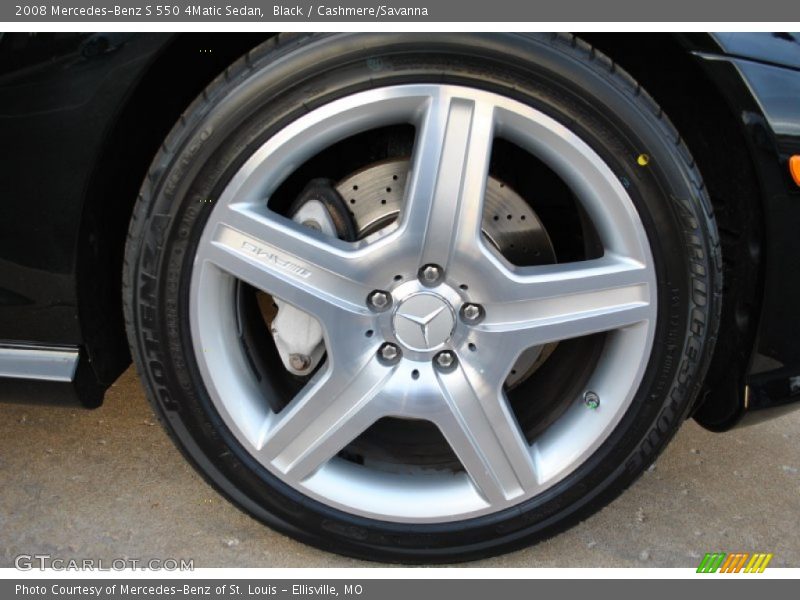 Black / Cashmere/Savanna 2008 Mercedes-Benz S 550 4Matic Sedan