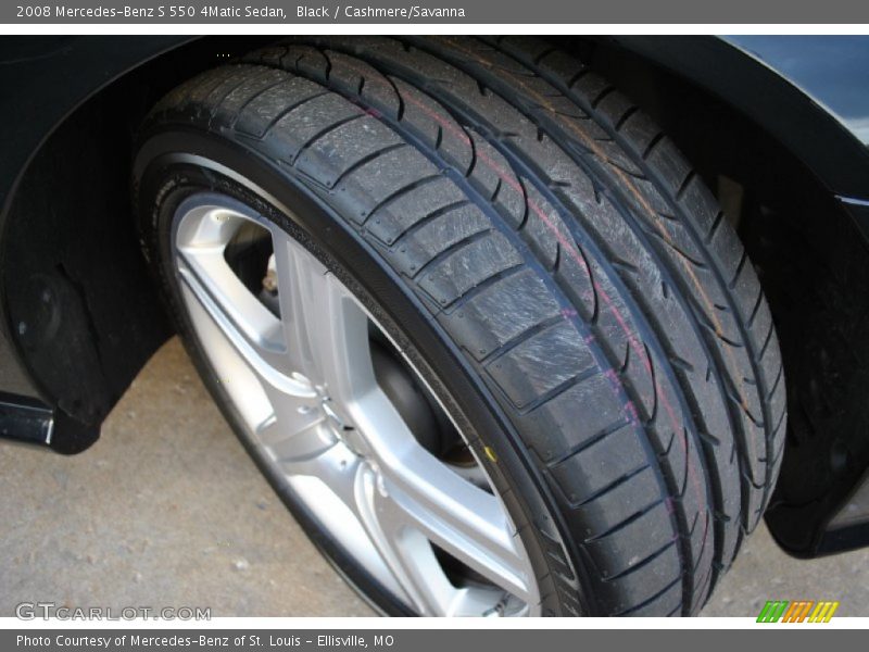 Black / Cashmere/Savanna 2008 Mercedes-Benz S 550 4Matic Sedan