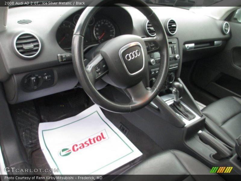 Ice Silver Metallic / Black 2008 Audi A3 2.0T