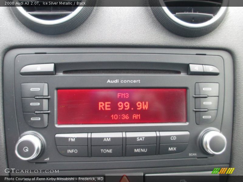 Ice Silver Metallic / Black 2008 Audi A3 2.0T