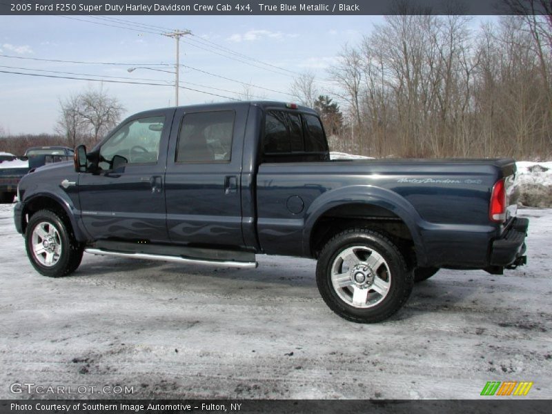 True Blue Metallic / Black 2005 Ford F250 Super Duty Harley Davidson Crew Cab 4x4
