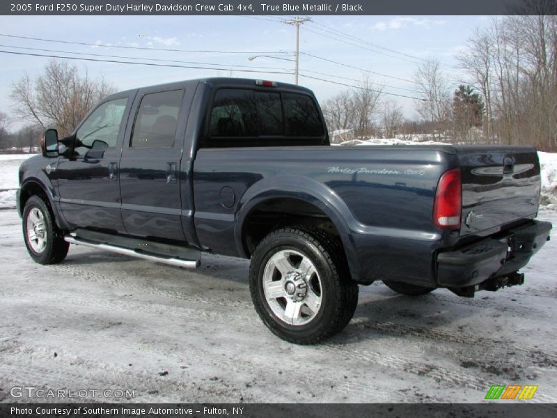 True Blue Metallic / Black 2005 Ford F250 Super Duty Harley Davidson Crew Cab 4x4