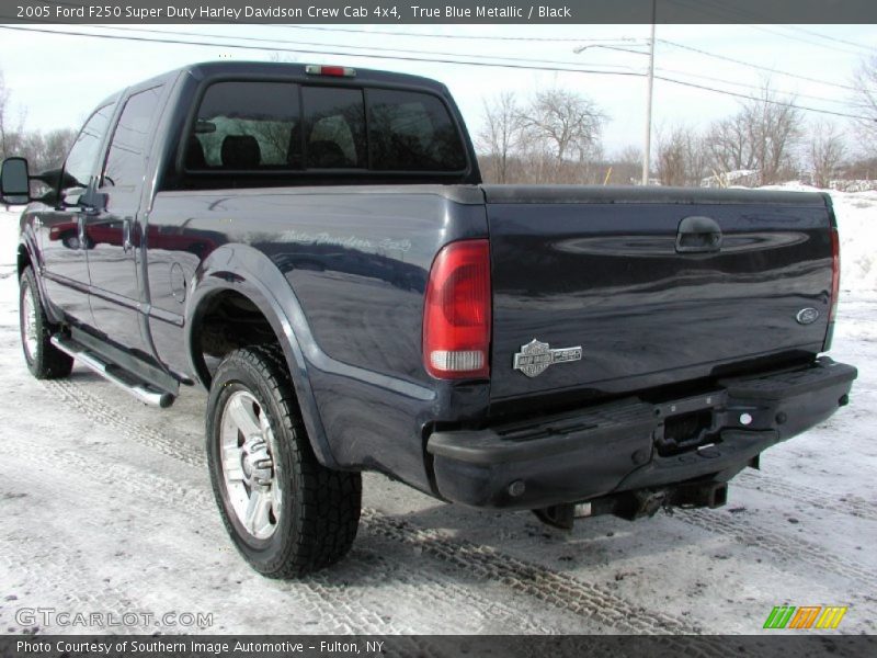 True Blue Metallic / Black 2005 Ford F250 Super Duty Harley Davidson Crew Cab 4x4