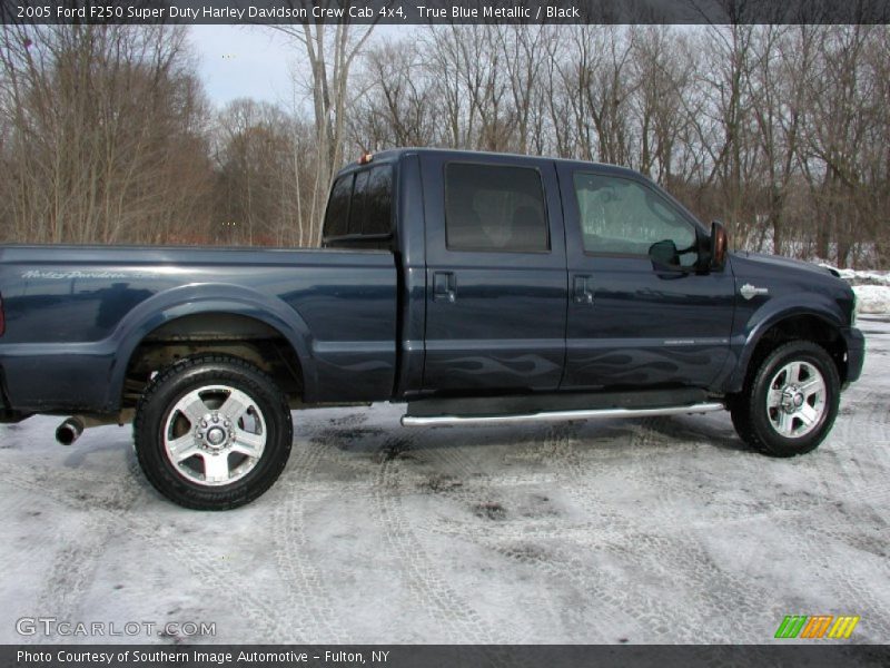 True Blue Metallic / Black 2005 Ford F250 Super Duty Harley Davidson Crew Cab 4x4