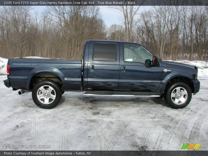 True Blue Metallic / Black 2005 Ford F250 Super Duty Harley Davidson Crew Cab 4x4