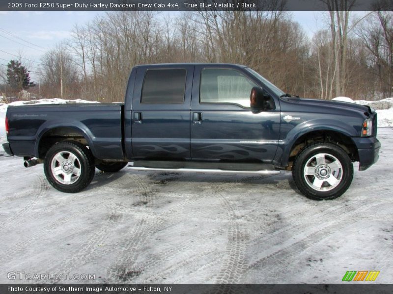 True Blue Metallic / Black 2005 Ford F250 Super Duty Harley Davidson Crew Cab 4x4