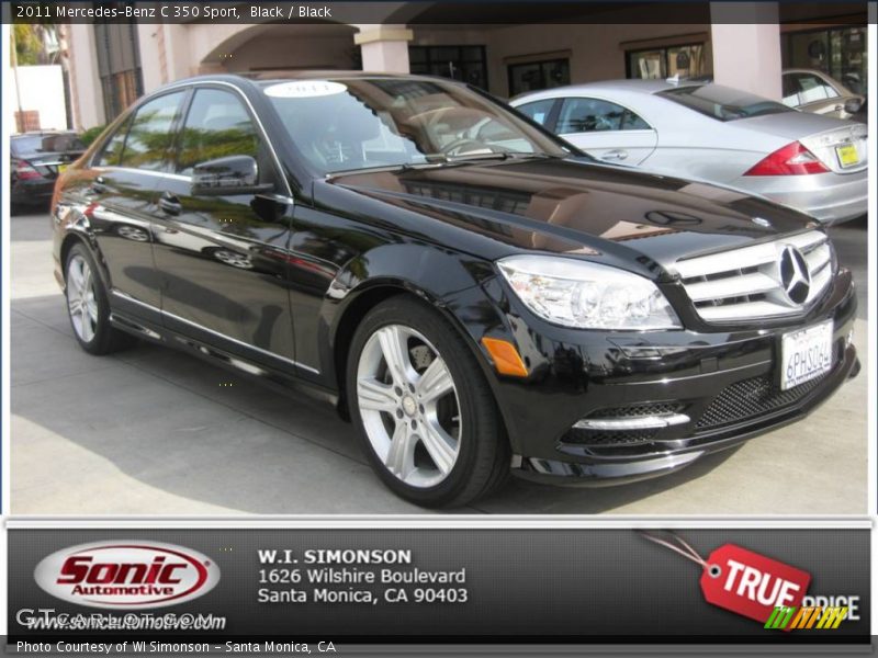 Black / Black 2011 Mercedes-Benz C 350 Sport