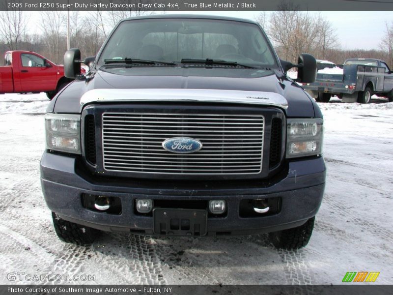 True Blue Metallic / Black 2005 Ford F250 Super Duty Harley Davidson Crew Cab 4x4