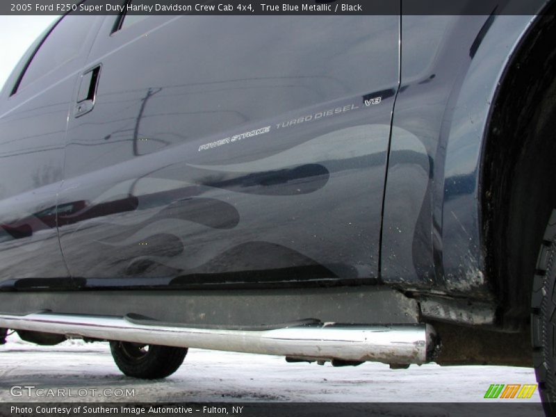 True Blue Metallic / Black 2005 Ford F250 Super Duty Harley Davidson Crew Cab 4x4