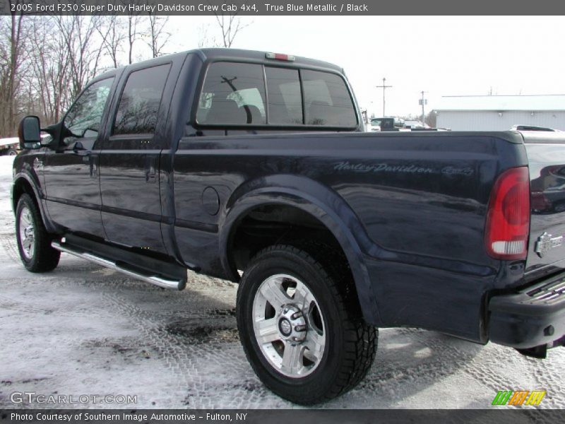 True Blue Metallic / Black 2005 Ford F250 Super Duty Harley Davidson Crew Cab 4x4