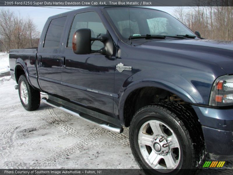 True Blue Metallic / Black 2005 Ford F250 Super Duty Harley Davidson Crew Cab 4x4
