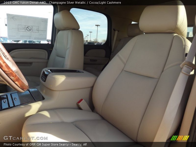 Champagne Silver Metallic / Cocoa/Light Cashmere 2013 GMC Yukon Denali AWD