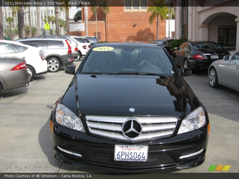 Black / Black 2011 Mercedes-Benz C 350 Sport