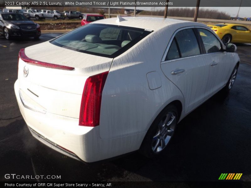 White Diamond Tricoat / Light Platinum/Brownstone Accents 2013 Cadillac ATS 2.5L Luxury