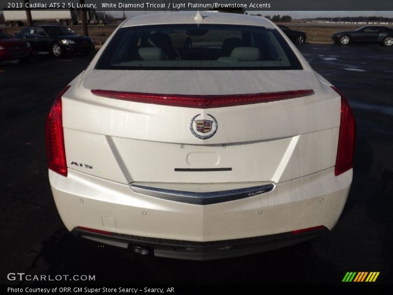 White Diamond Tricoat / Light Platinum/Brownstone Accents 2013 Cadillac ATS 2.5L Luxury