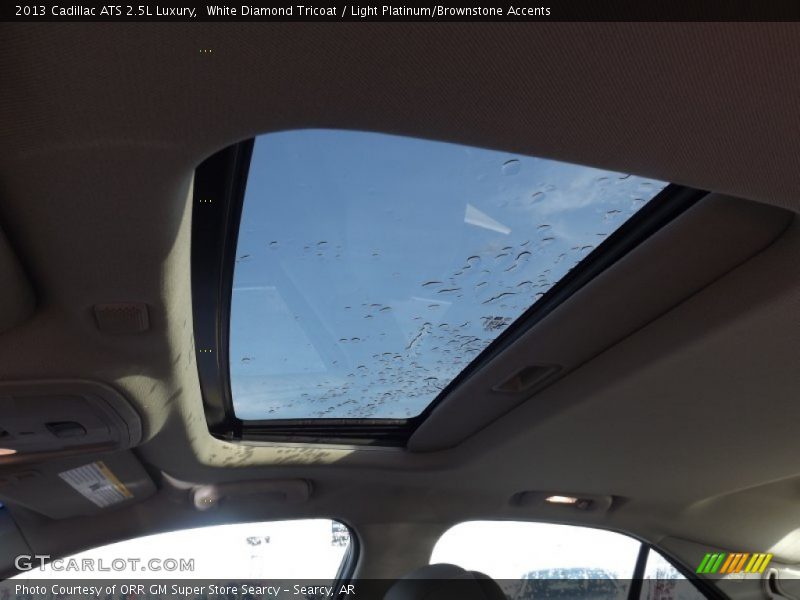 White Diamond Tricoat / Light Platinum/Brownstone Accents 2013 Cadillac ATS 2.5L Luxury