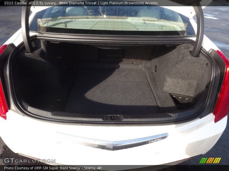 White Diamond Tricoat / Light Platinum/Brownstone Accents 2013 Cadillac ATS 2.5L Luxury