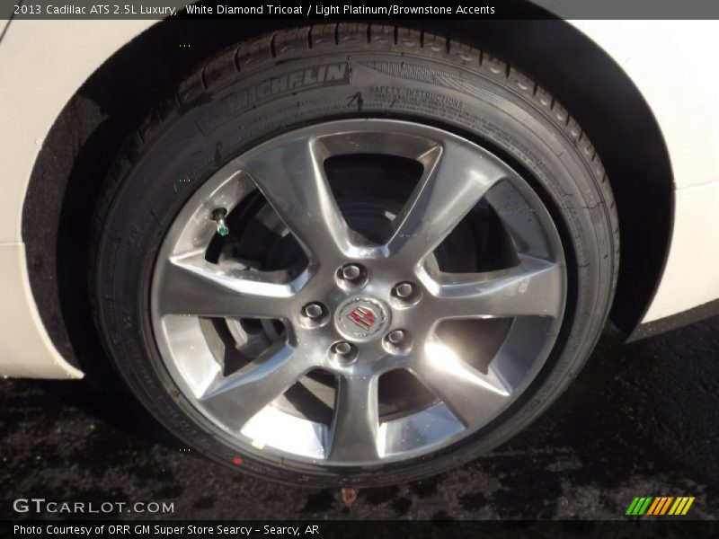 White Diamond Tricoat / Light Platinum/Brownstone Accents 2013 Cadillac ATS 2.5L Luxury
