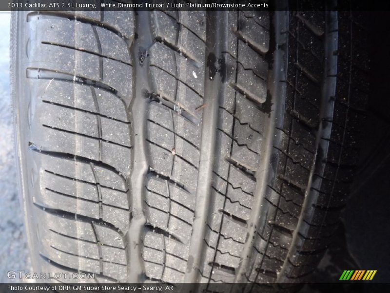 White Diamond Tricoat / Light Platinum/Brownstone Accents 2013 Cadillac ATS 2.5L Luxury