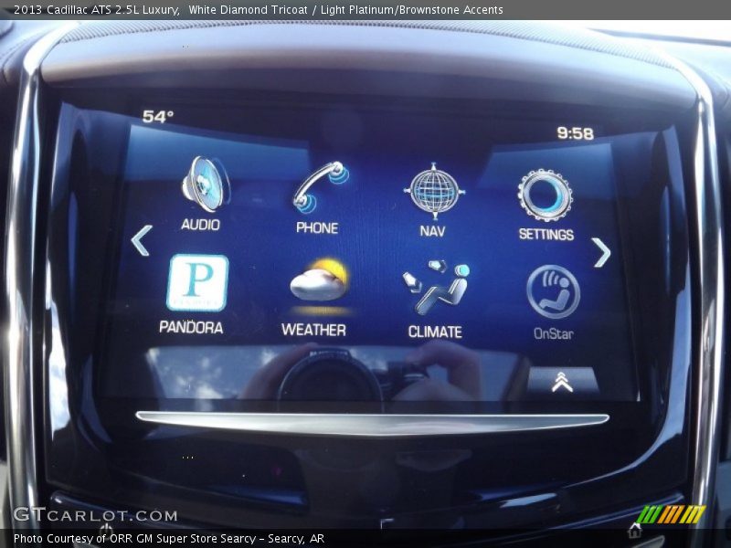 White Diamond Tricoat / Light Platinum/Brownstone Accents 2013 Cadillac ATS 2.5L Luxury