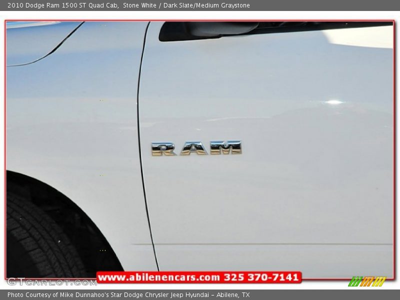 Stone White / Dark Slate/Medium Graystone 2010 Dodge Ram 1500 ST Quad Cab