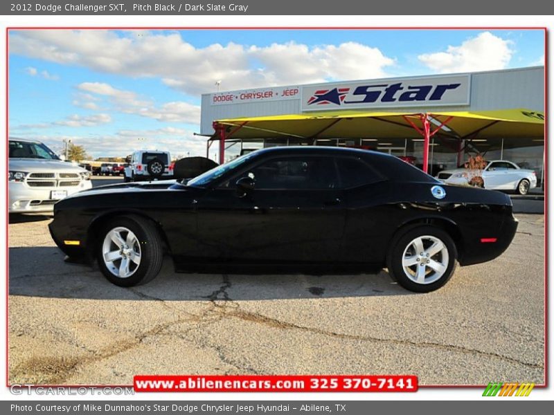 Pitch Black / Dark Slate Gray 2012 Dodge Challenger SXT