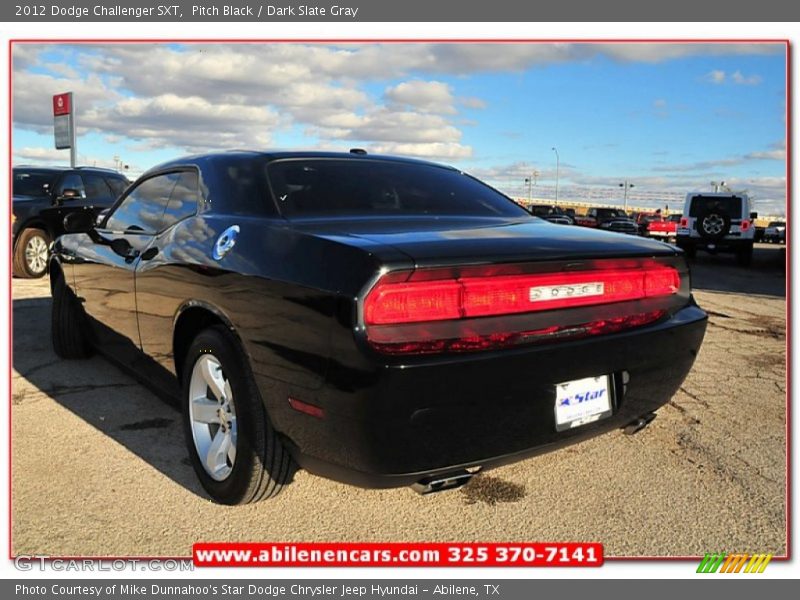 Pitch Black / Dark Slate Gray 2012 Dodge Challenger SXT