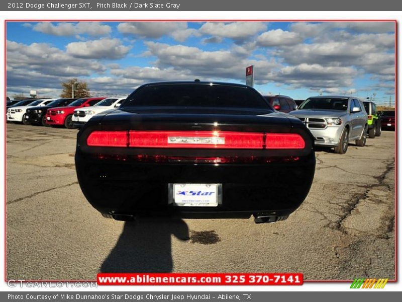Pitch Black / Dark Slate Gray 2012 Dodge Challenger SXT