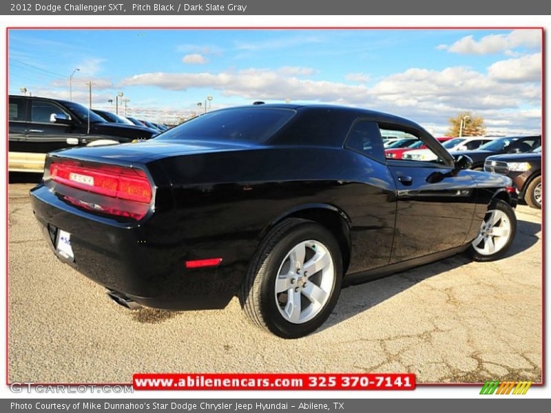 Pitch Black / Dark Slate Gray 2012 Dodge Challenger SXT