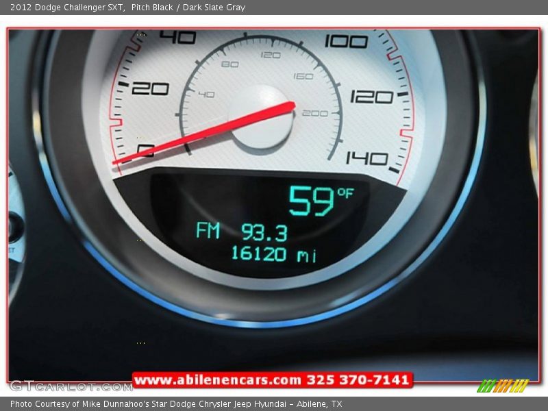 Pitch Black / Dark Slate Gray 2012 Dodge Challenger SXT